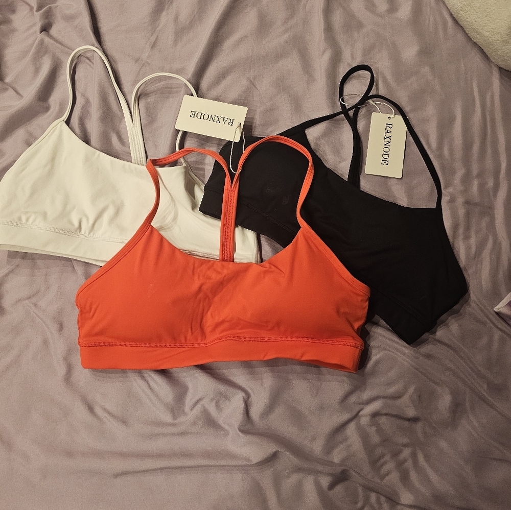 Set of 3 Razor back sports bras